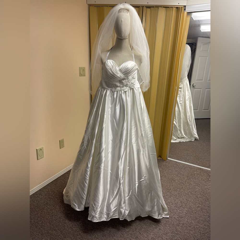 Ella Rosa Strapless Corset weddinng dress XS